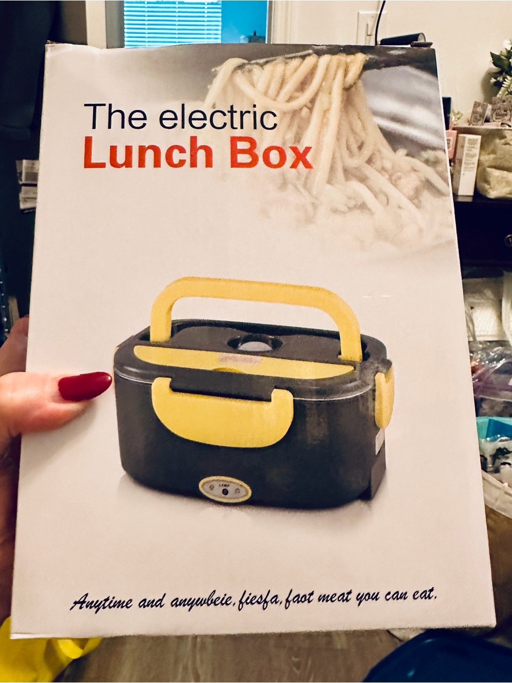 Electric Lunch Box - Grey/Yellow -  NEW